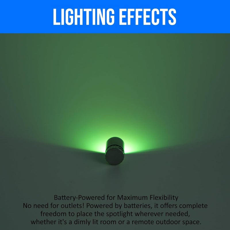 Taysing 20 Pack Small Spotlight Battery Operated LED Lights Cordless Miniature Spot Light for Artwork, Paintings, Jewelry, Display Cases, handicrafts, Models, Toys, Puzzles (Green) - Image 4